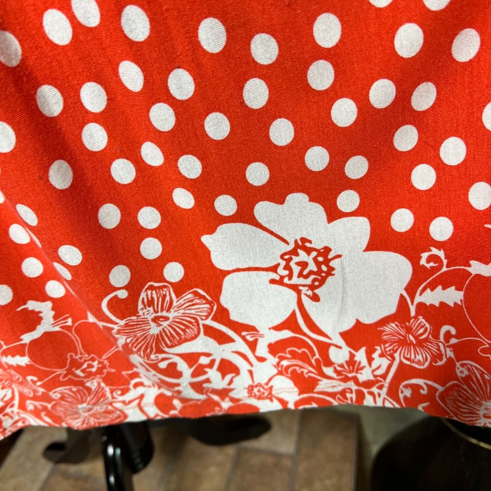 Bpc Polka Dots Empire Waist Casual Hip-Friendly A-Line Dress W/ Patch Pockets View 5